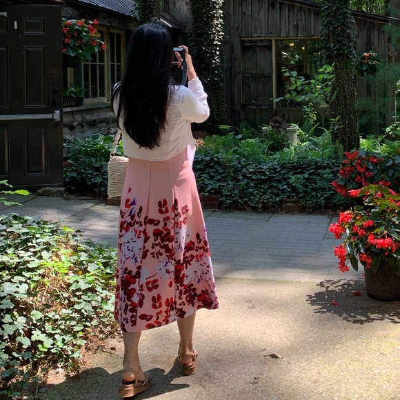 Pink floral great material dress size:4 - Picture 7 of 11